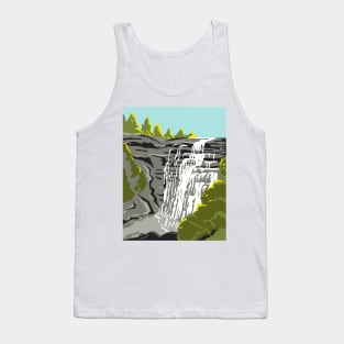 Cuyahoga Valley National Park along Cuyahoga River in Akron and Cleveland Ohio United States WPA Poster Art Color Tank Top